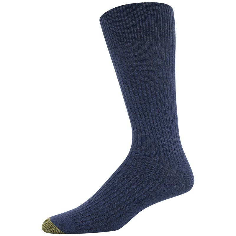 GOLDTOE Men's Stanton Crew Socks, Multipairs, Chambray/Denim/Midnight, X-Large - Image 3